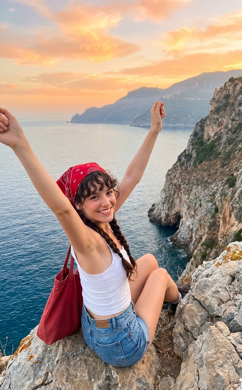 Sunset, saltwater, and zero worries. AI template preview