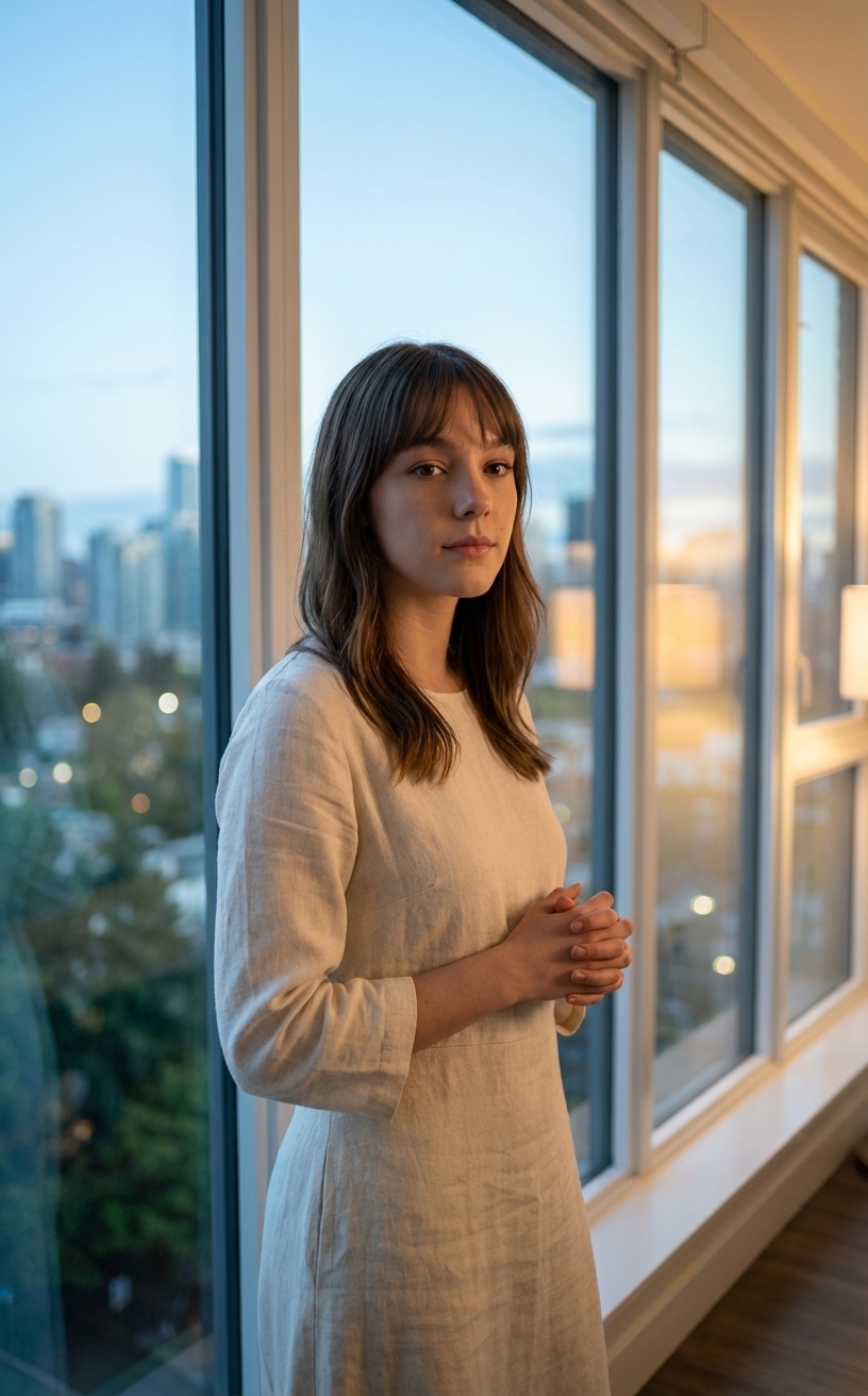 Captured in the calm glow of golden hour  poise, confidence, and quiet strength in one frame AI template preview