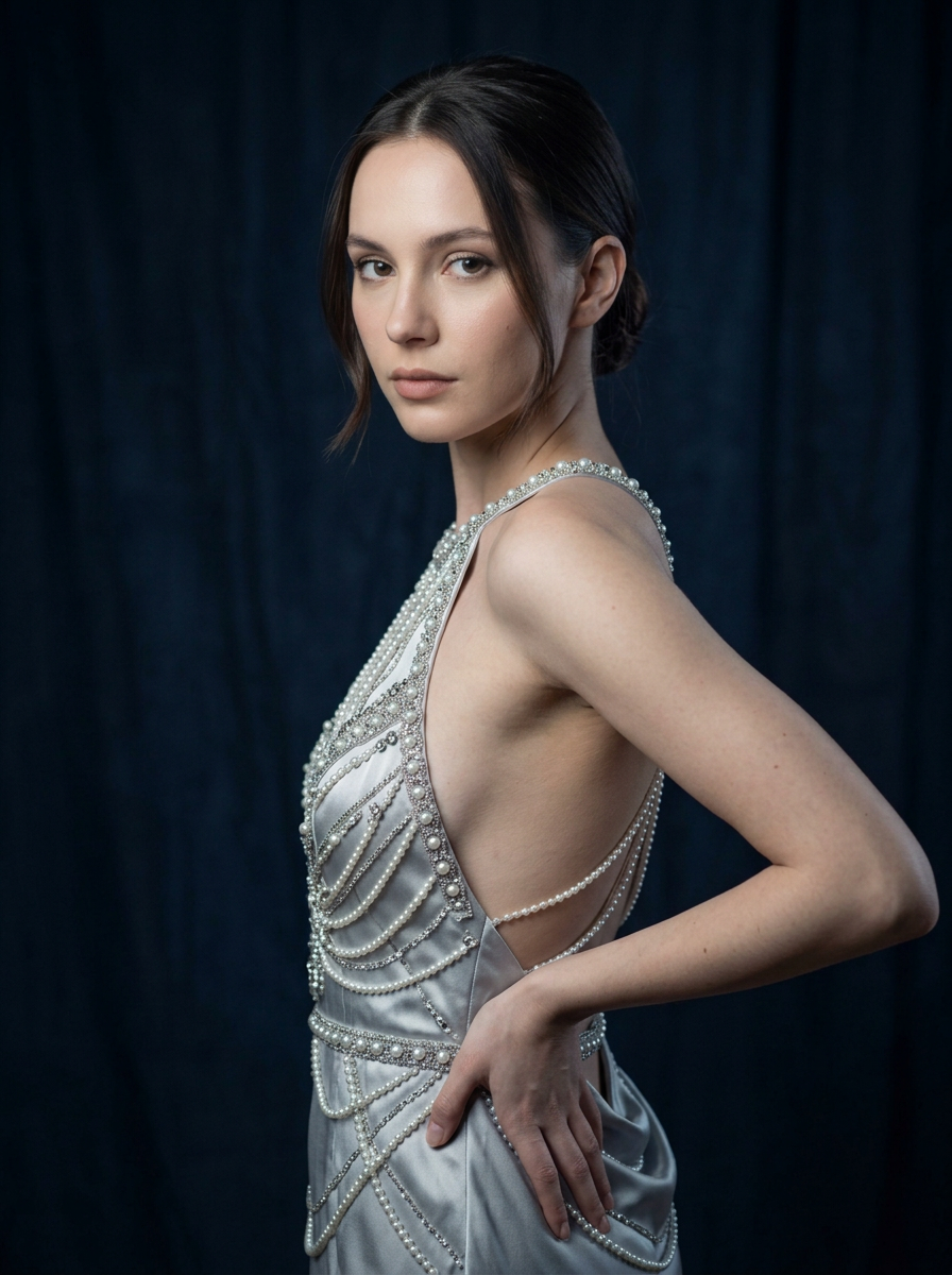 Silver Pearl Couture Portrait example 1