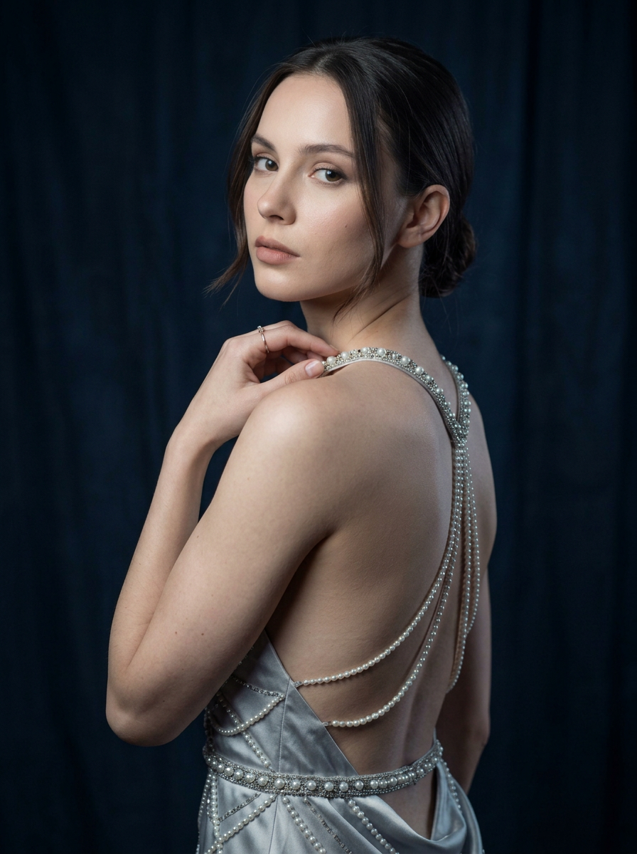 Silver Pearl Couture Portrait example 2