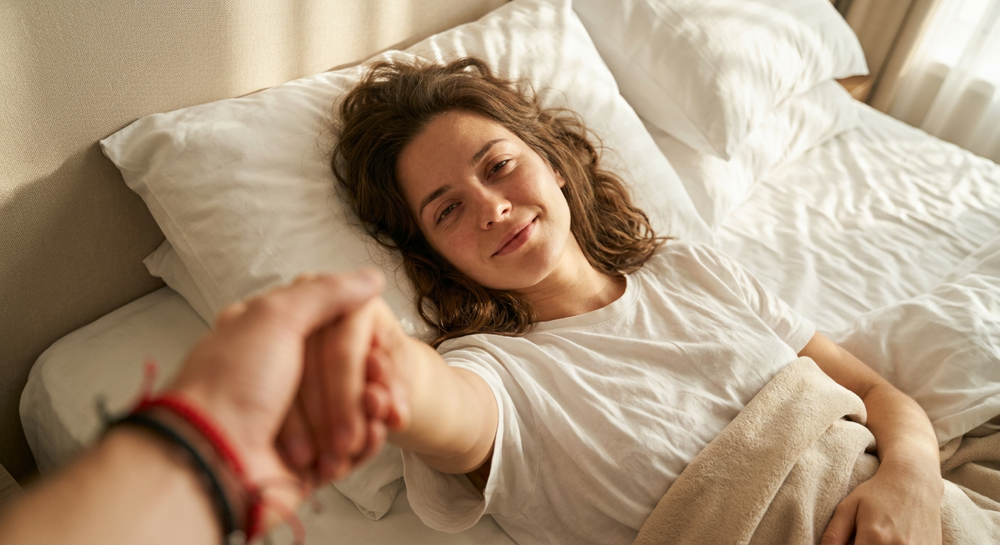 Candid Morning Bedside Selfie example 1