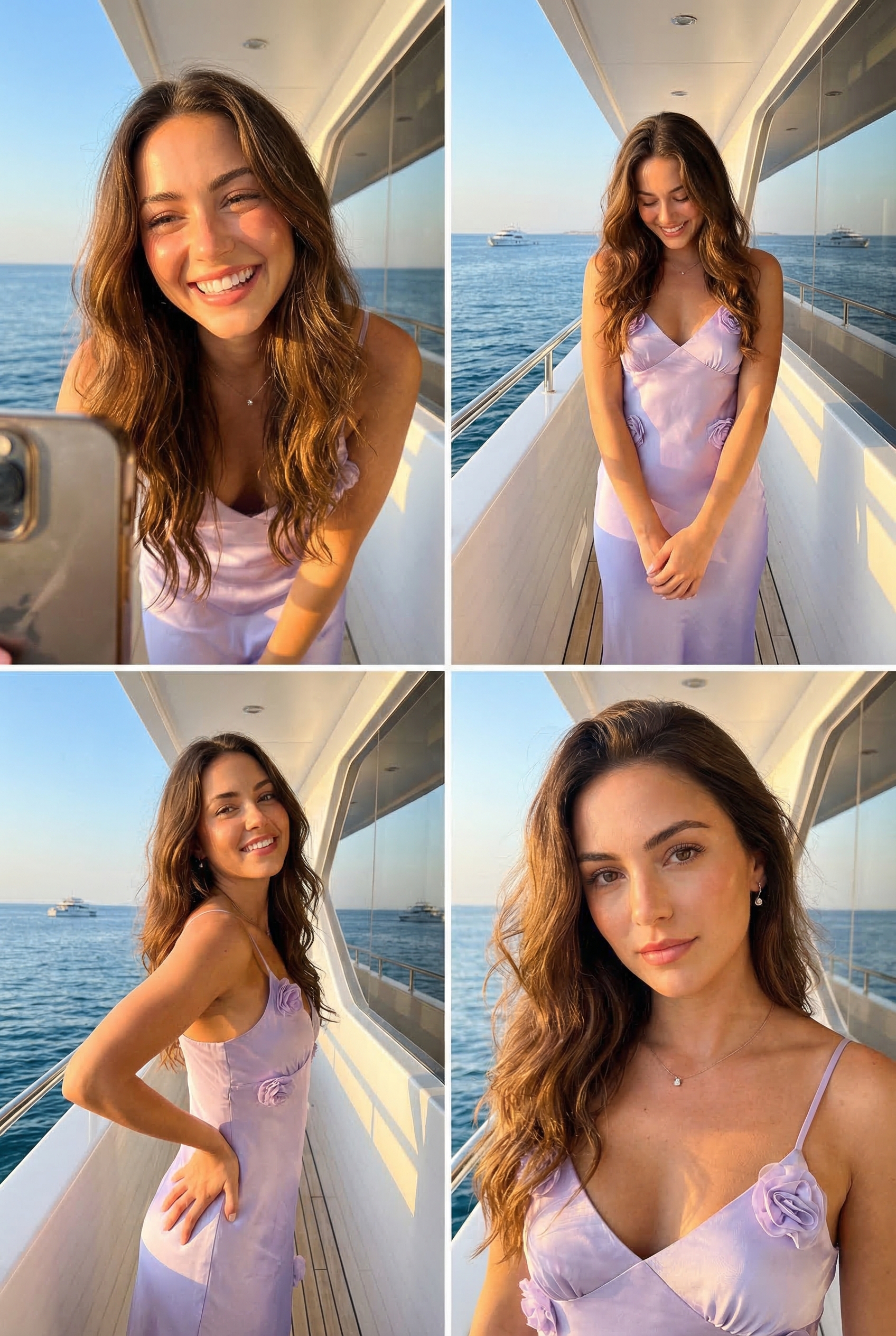 Golden Hour Yacht Candid Grid example 1