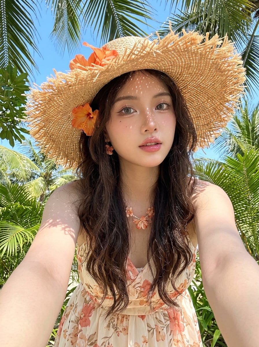 Tropical Vacation Selfie — Nano Banana (Chryzleen)