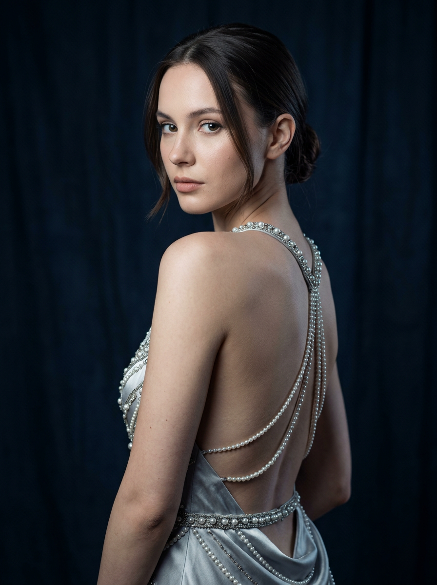 Silver Pearl Couture Portrait