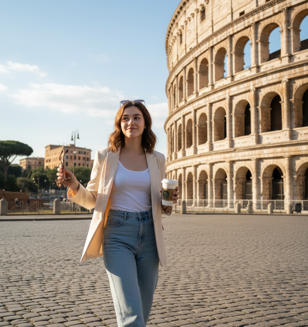 Colosseum Rome Candid Portrait