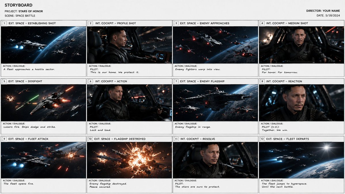 Extract First Storyboard Row reference image 1