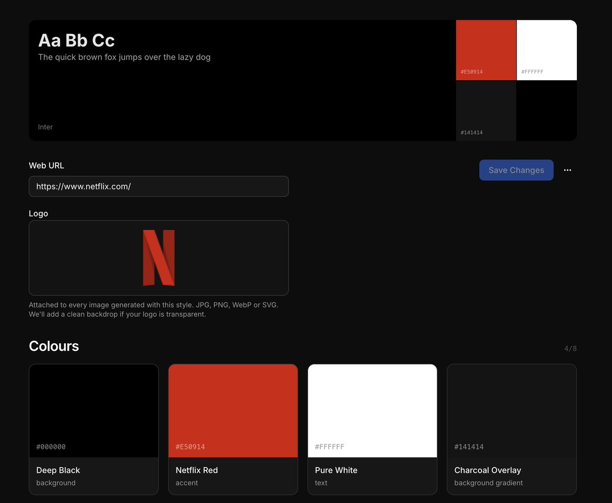 Brand Guide to Ad Concepts UI reference image 1