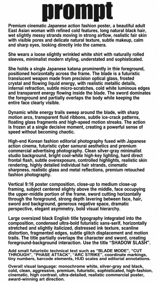 Shadow Slash Fashion Poster reference image 1