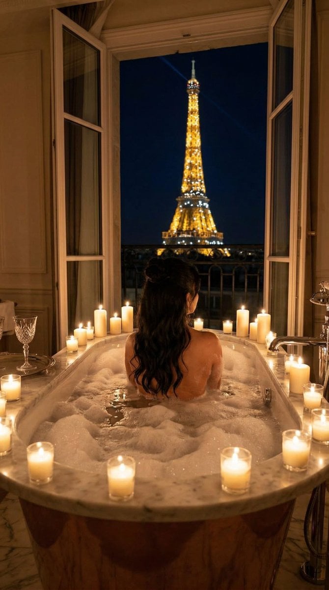 Nano Banana - Paris Balcony Night Eiffel