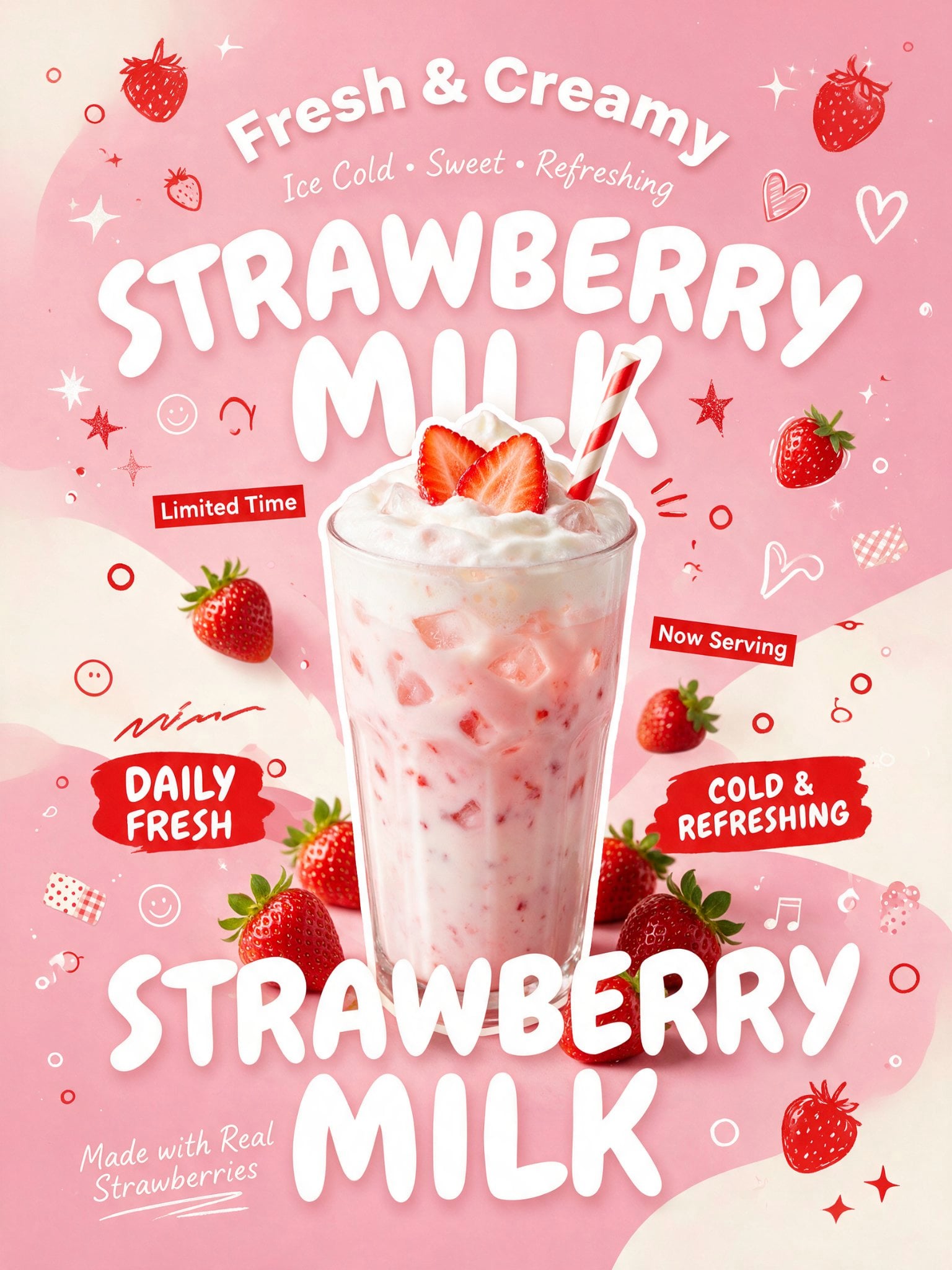 Trendy Cafe Drink Promo Poster