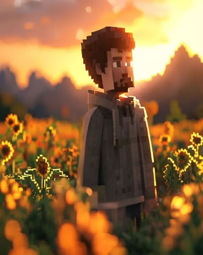 Hyper-Realistic Minecraft POV Portrait