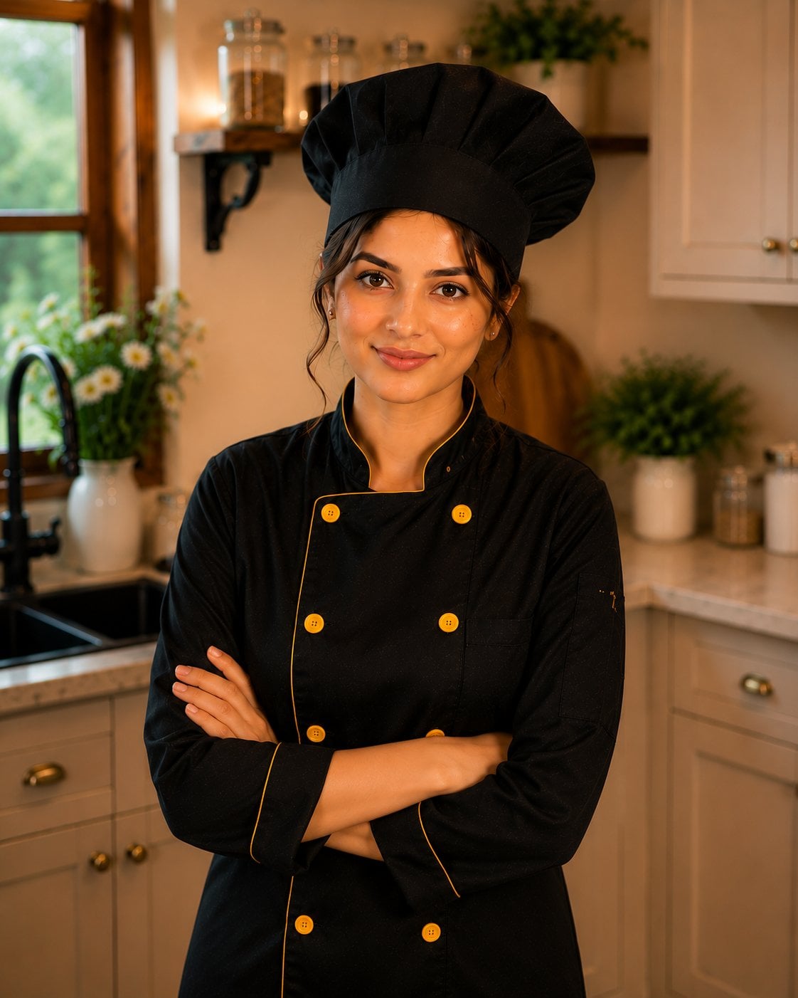 Female Chef Chicken Biryani Luxury Kitchen
