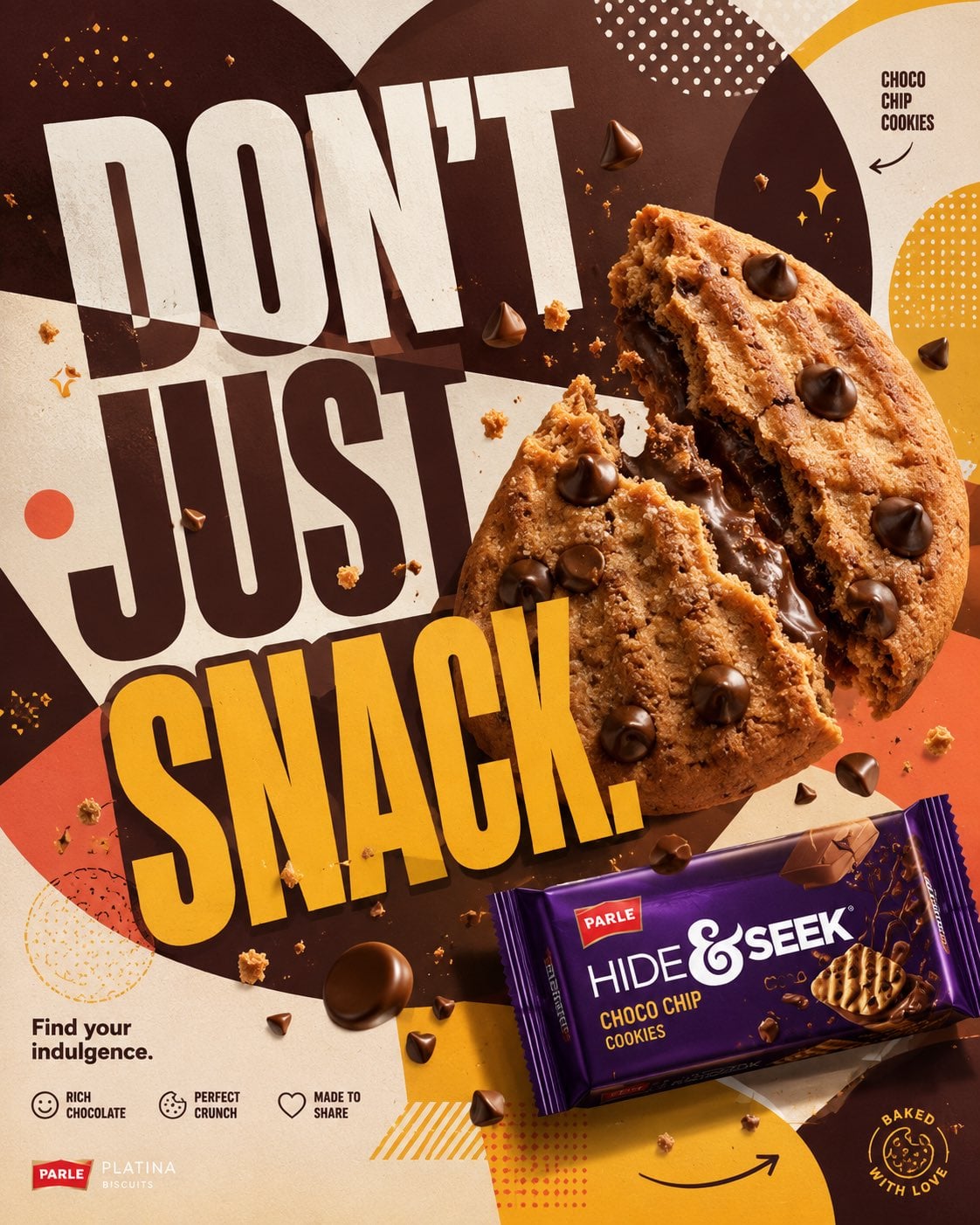 Parle Hide and Seek Cookie Campaign Poster