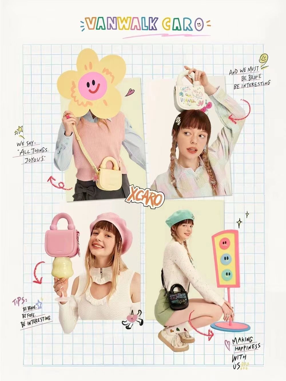 Playful Pastel Collage Fashion Template