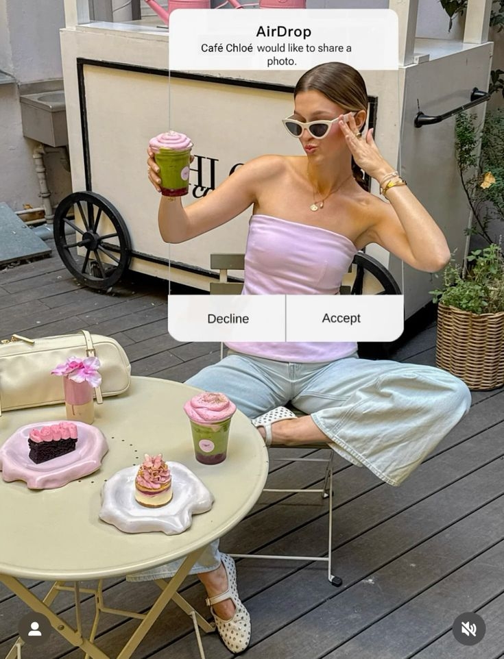 Chic Café AirDrop Aesthetic