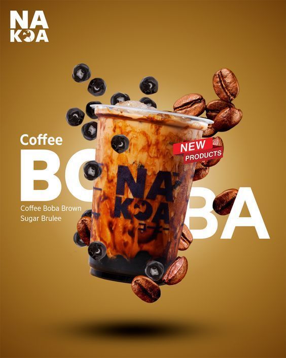 Coffee Boba Product Poster