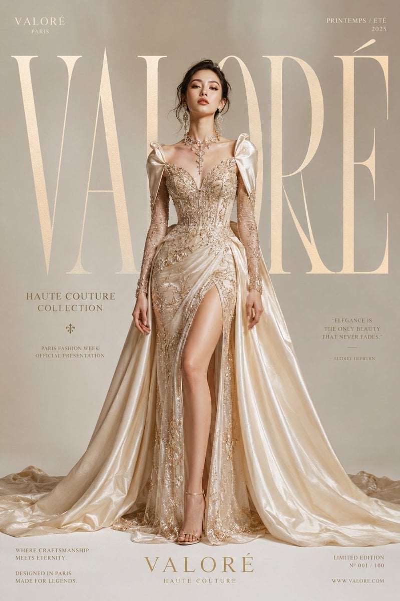 Luxury Haute Couture Fashion Editorial Poster