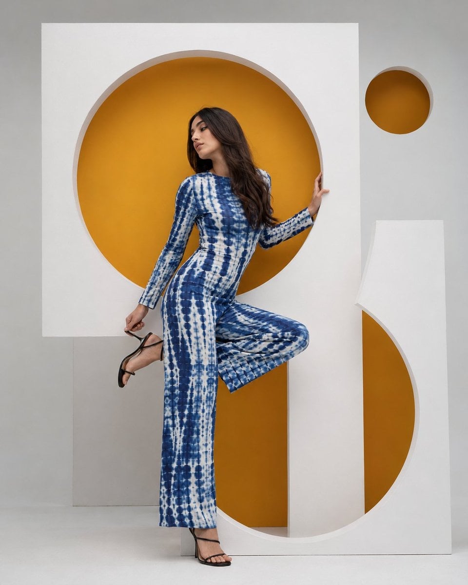 High-Fashion Bauhaus Geometric Cutout Editorial