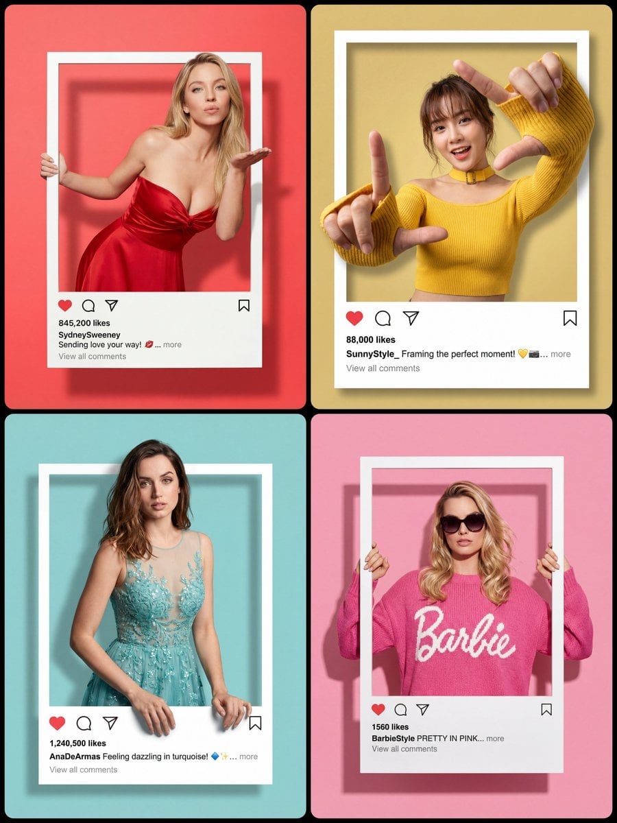 Instagram Pop-Out Fashion Portrait