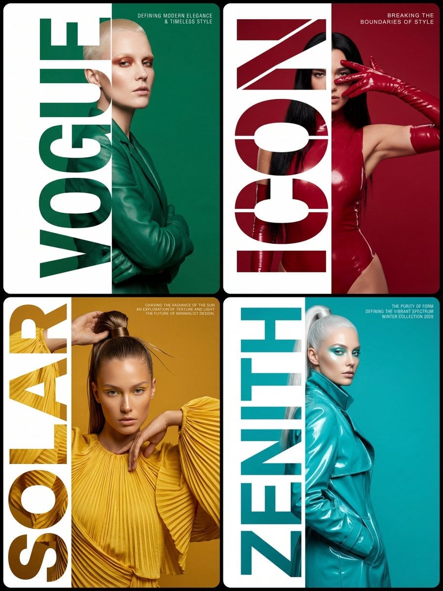 Typography Mask Editorial Fashion Poster