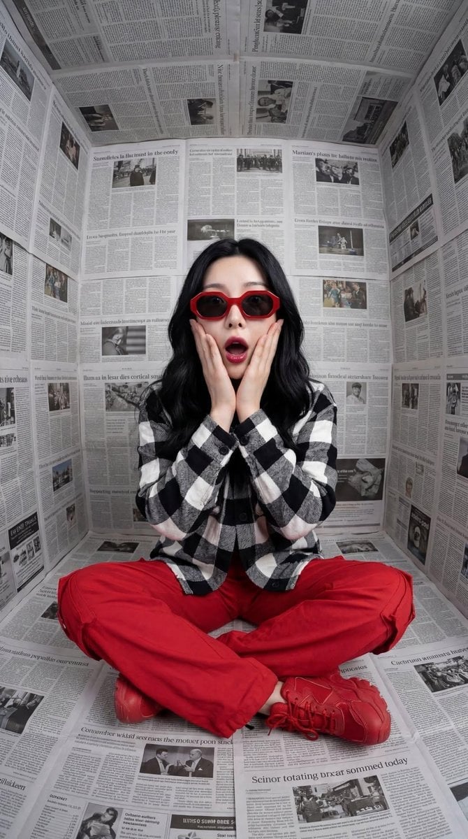 Stylized Fashion Portrait Bold Color Contrast Editorial