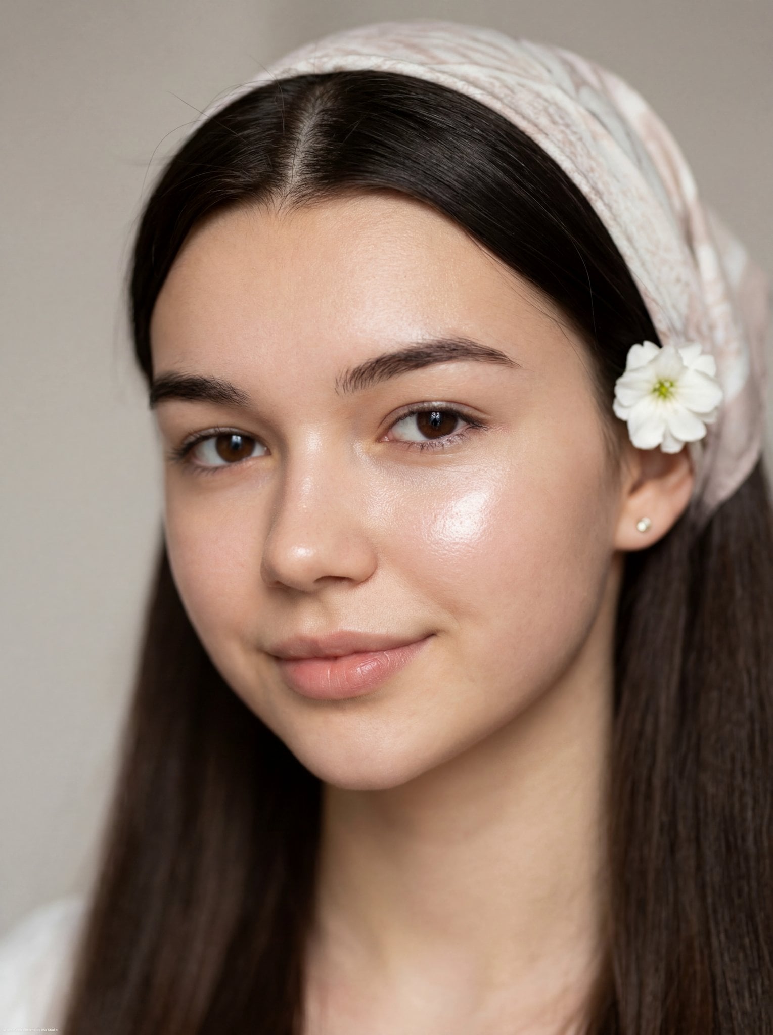 Glass Skin Beauty Portrait — Soft Pastel Nano Banana