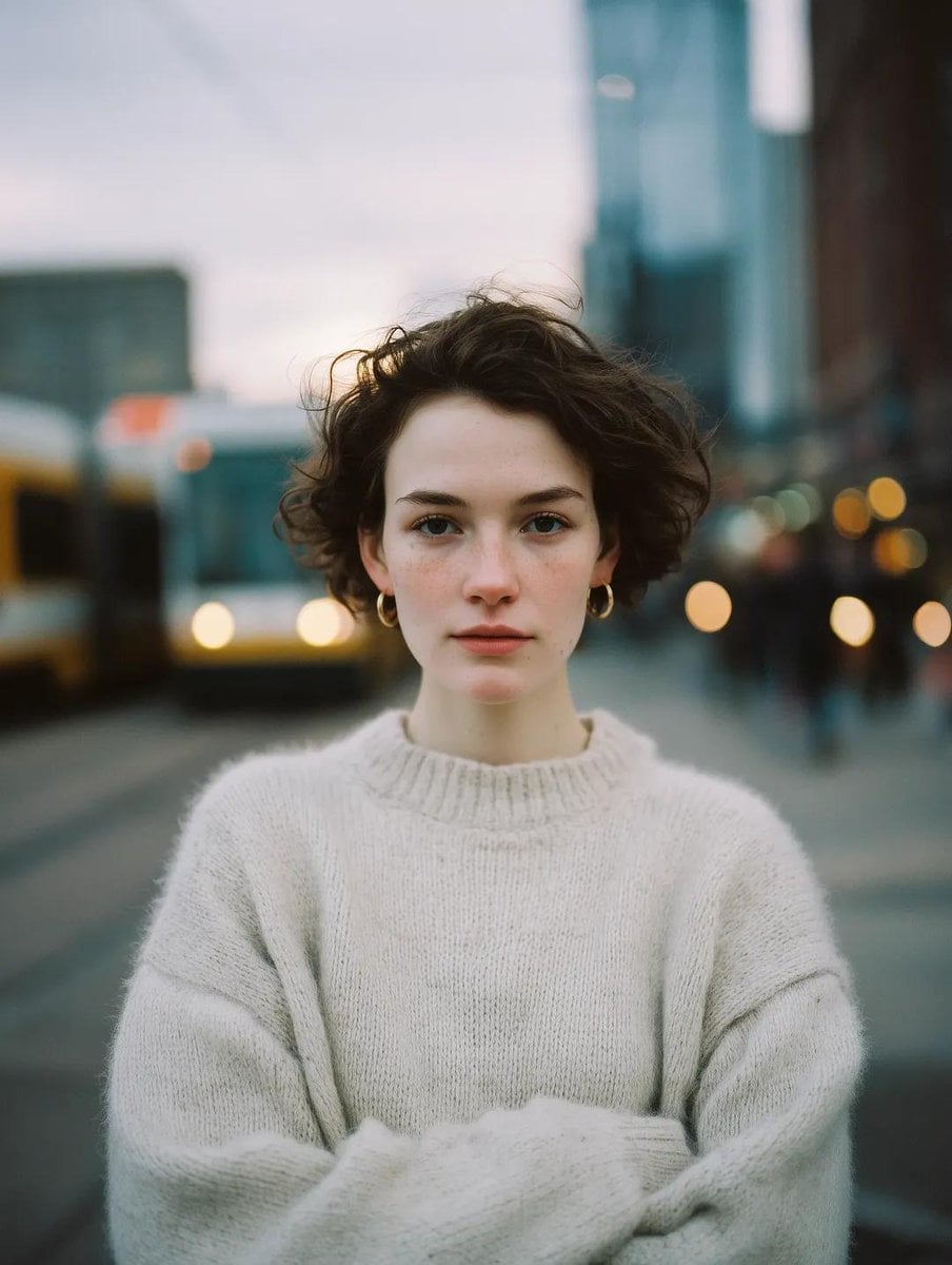 Blue Hour Editorial Fashion Portrait