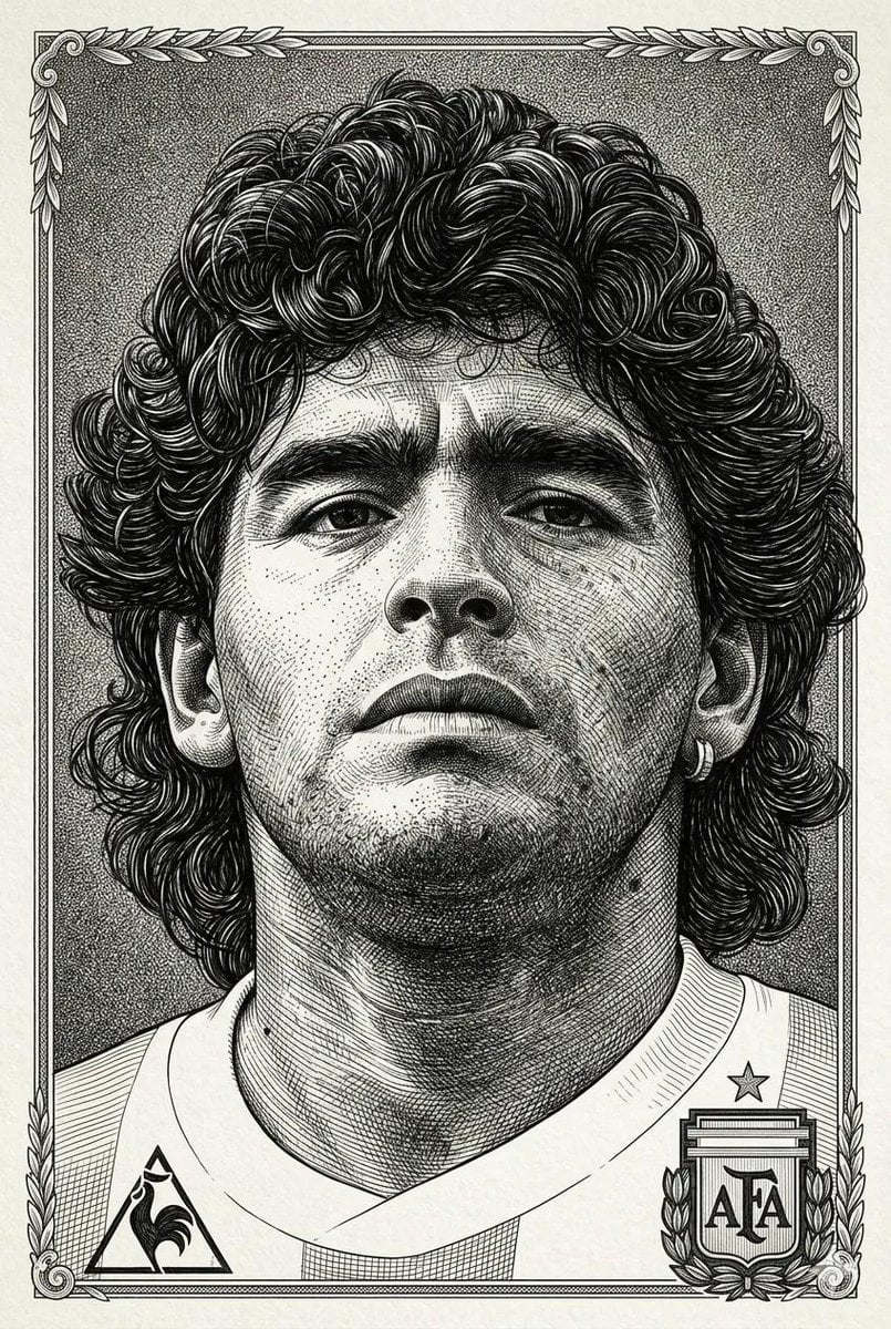 Hyper-Detailed Engraving Line Art Portrait