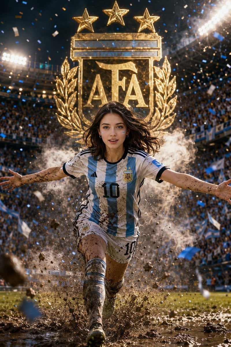 Argentina 10 Celebration Fan Poster