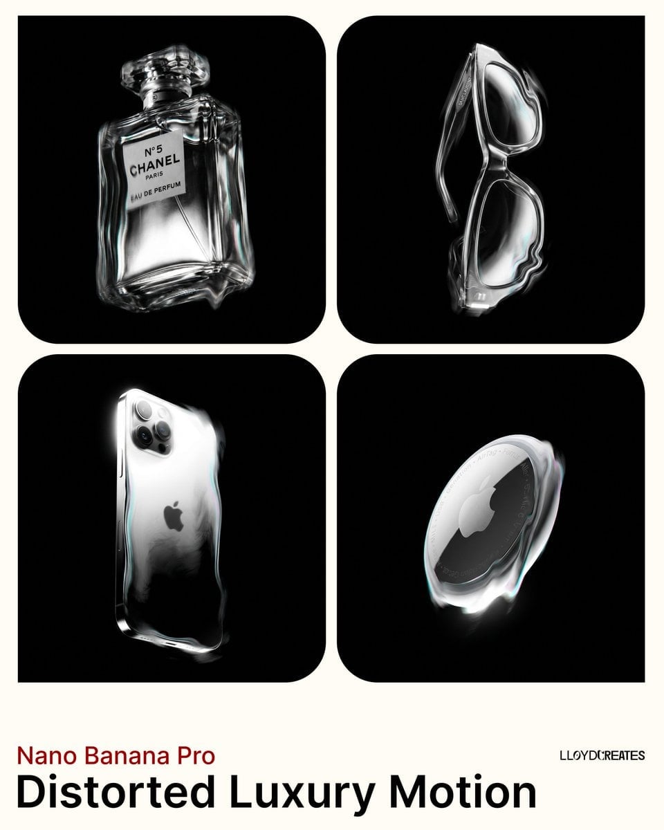 Avant-Garde Distortion Luxury Product Portrait