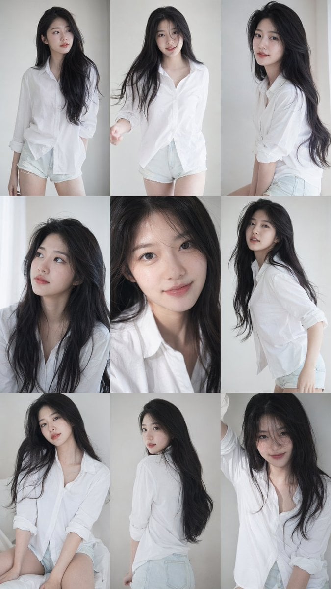 Korean Idol 3x3 Photobook Grid Portrait Series