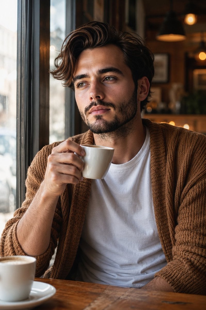 Warm Window Side Café Studio Portrait