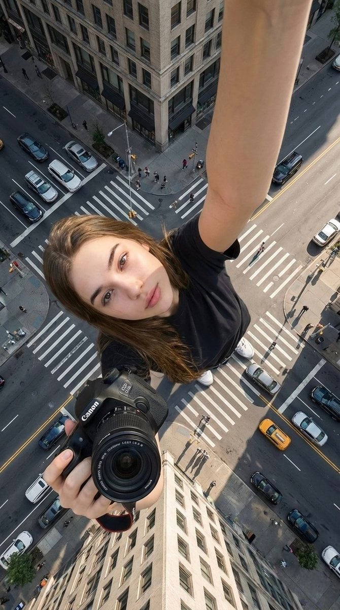 Giant Forced Perspective Street Product Selfie
