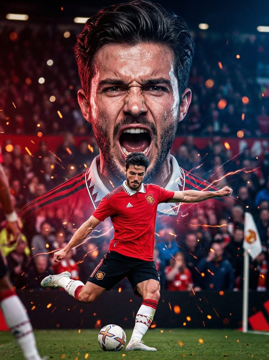 Dual Composition Hero Action Football Poster