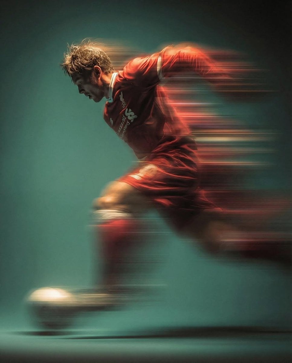 Panning Motion Soccer Kick Poster