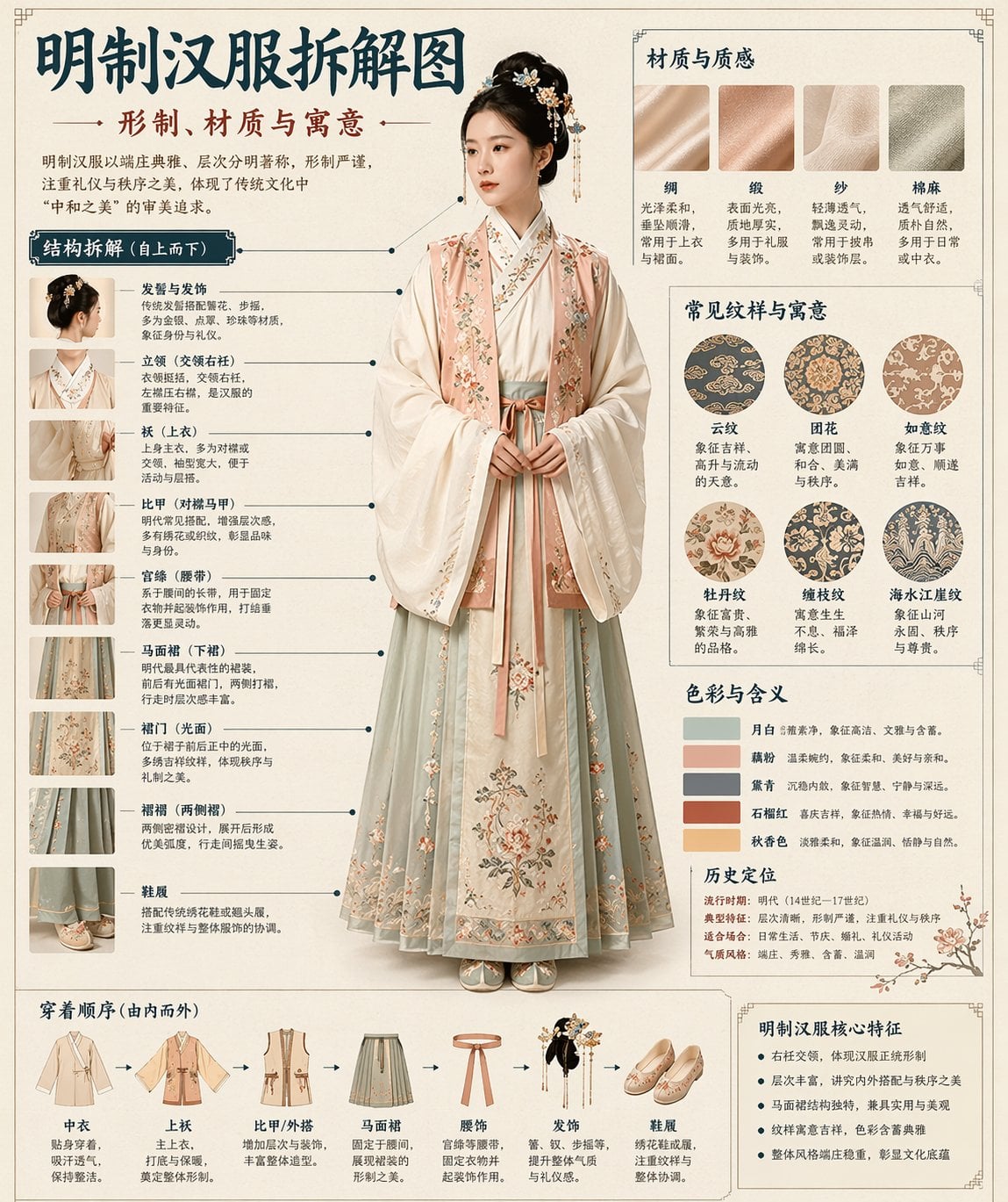 博物馆图鉴式汉服拆解图 — GPT-image-2