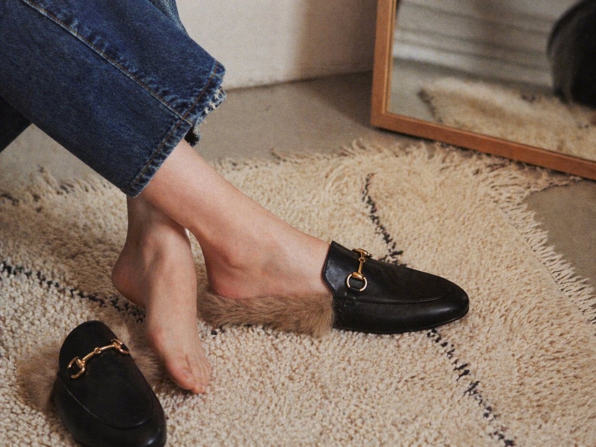 Gpt2 E Commerce Main Image Luxury Fur Lined Loafer Lifestyle Photo