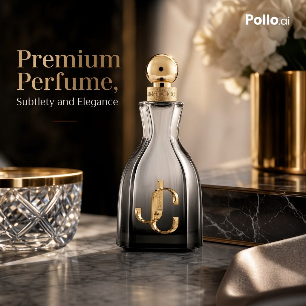 Gpt2 E Commerce Main Image Luxury Perfume Ad on Marble Vanity
