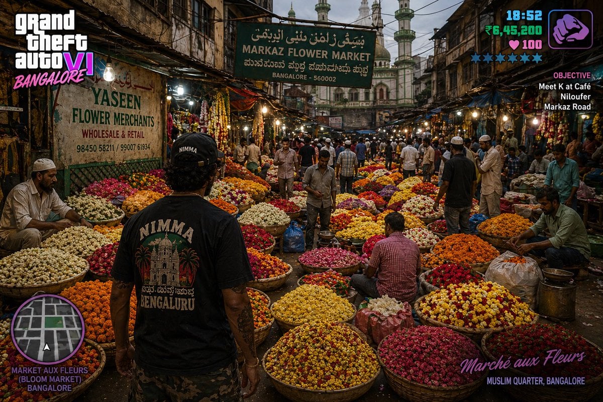 Gpt2 Game Asset Gta 6 in Bangalore Flower Market