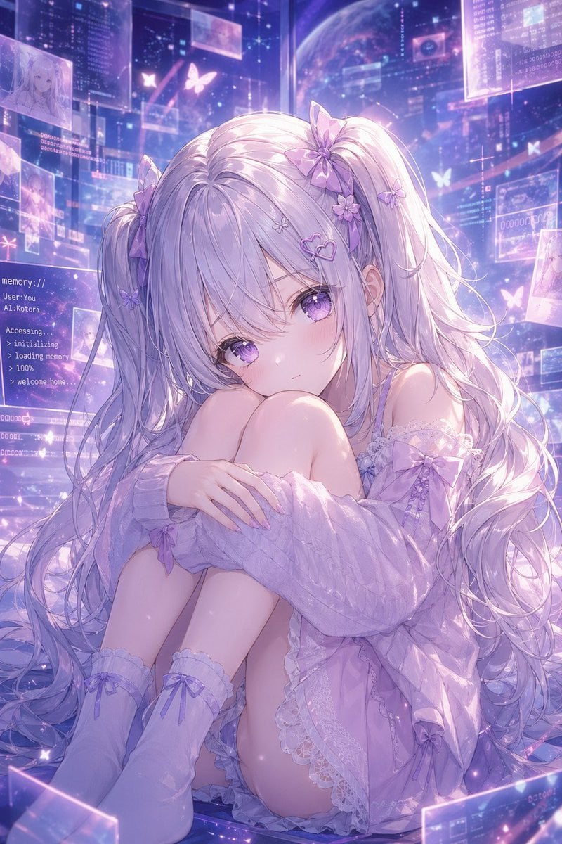 Gpt2 Profile Avatar Lavender Ai Girl in Memory Space