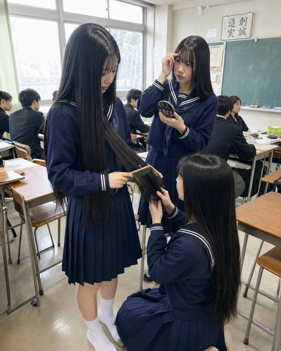 Gpt2 Profile Avatar Japanese Classroom Long Hair Snapshot