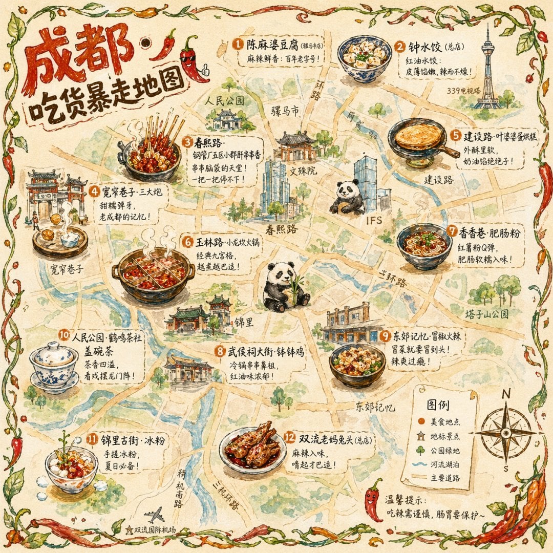 Gpt2 Illustrated City Food Map