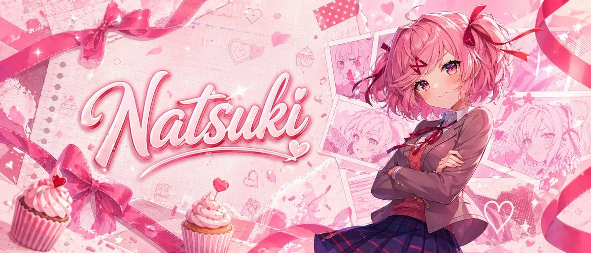 Gpt2 Youtube Thumbnail Pink Anime Natsuki Banner