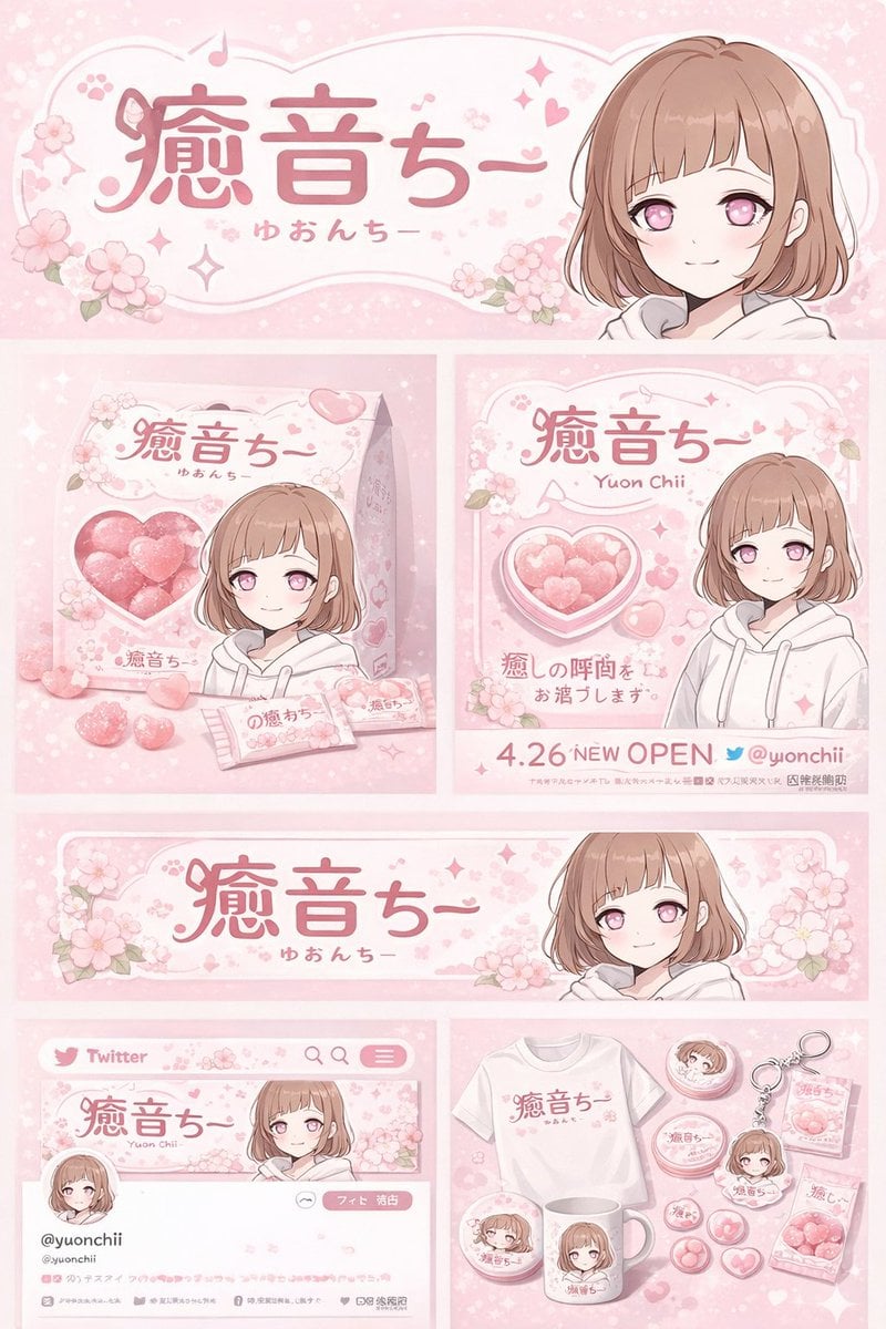 Gpt2 Product Marketing Anime Character Brand Identity Merch Board