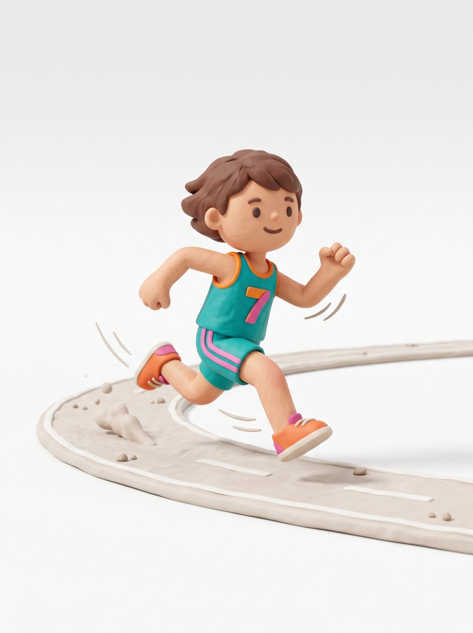 Cute 3d Stylized Runner in Clay Style