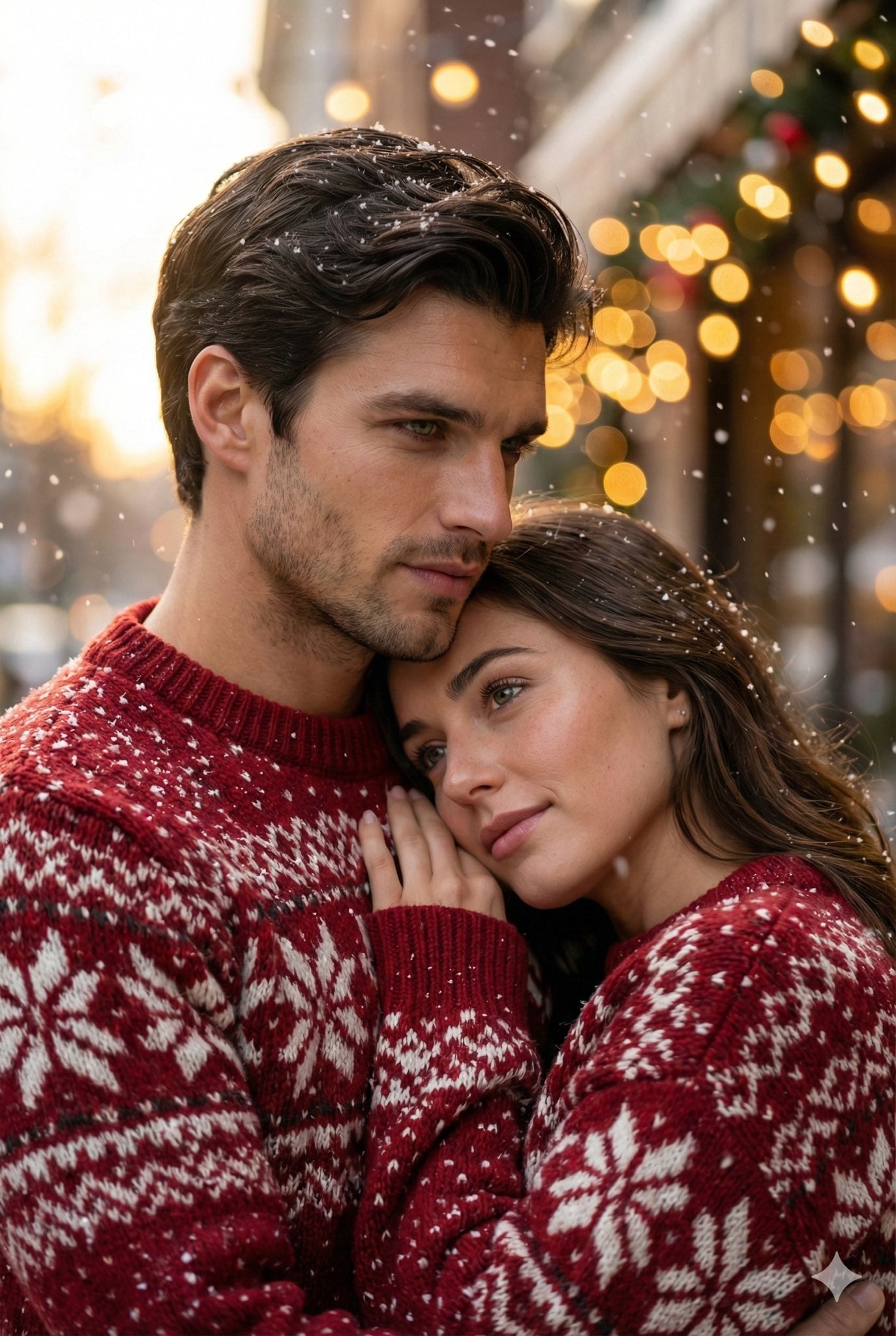 A Snowy Couple Portrait