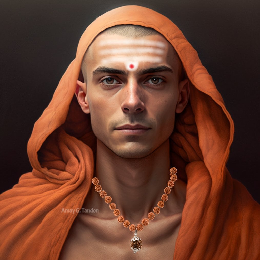 Hyper Realistic Portrait of Adi Shankara