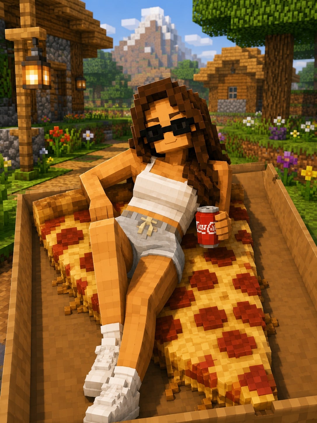 Voxel Character Lush Village Portrait
