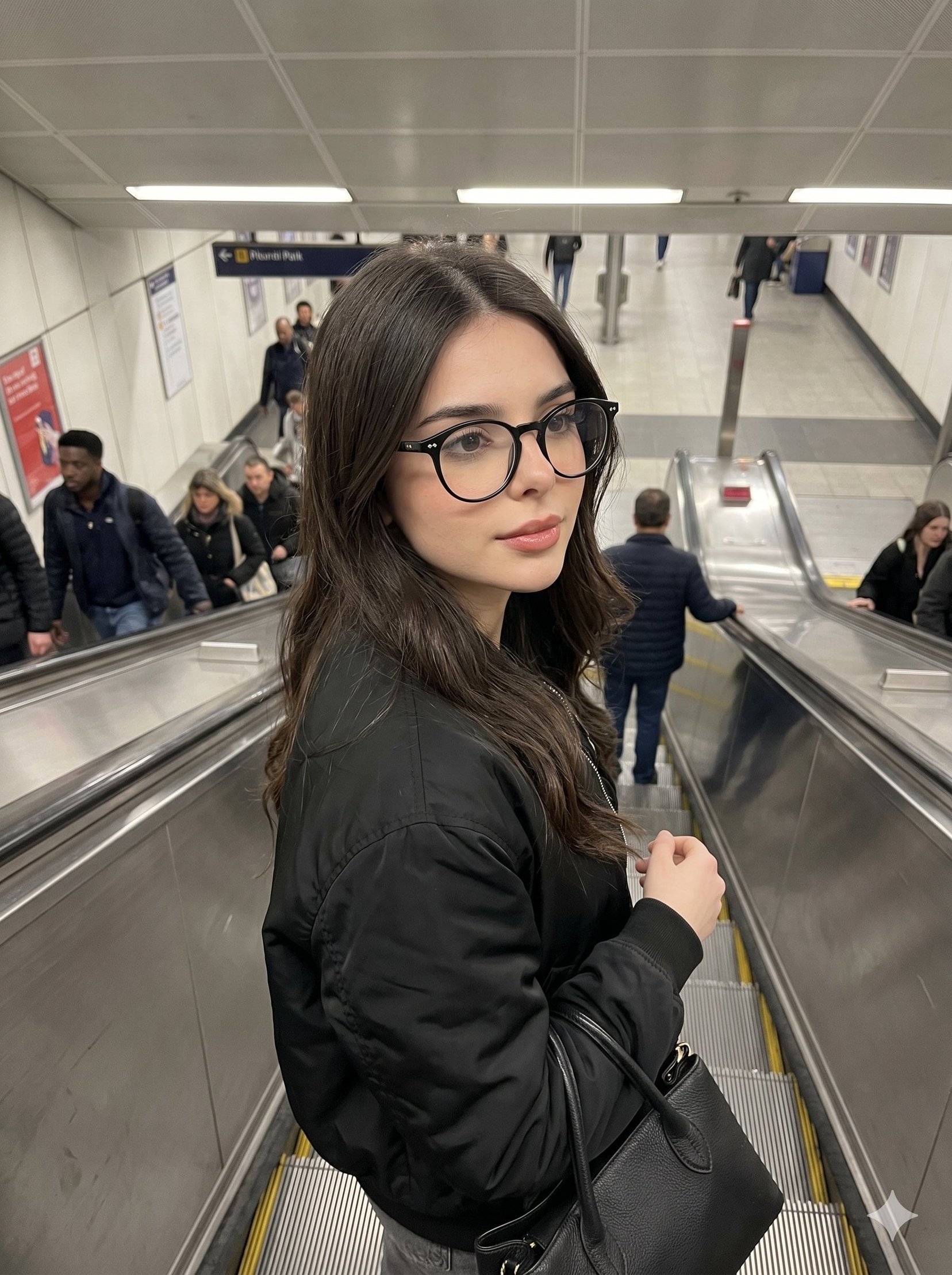 Nano Banana Pro Candid Escalator