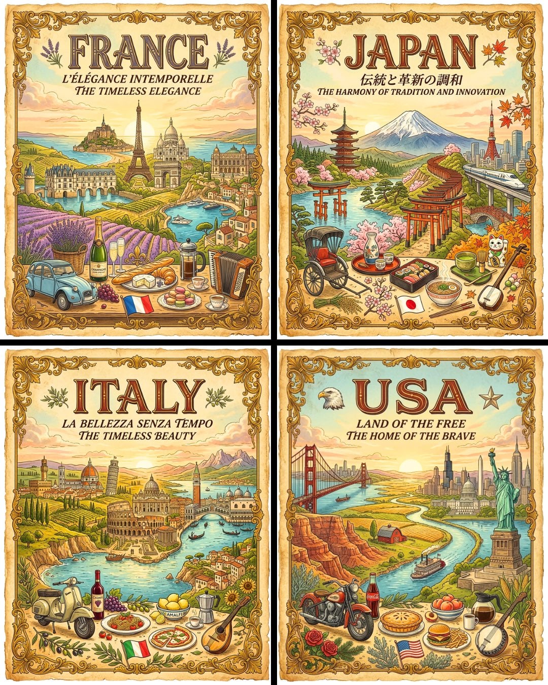 Vintage Travel Posters by Nano Banana 2